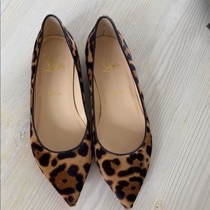 Christian Louboutin Leopard Pony Flats